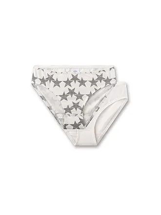 SANETTA | Slip pour fille, lot de 2, white pebb | 